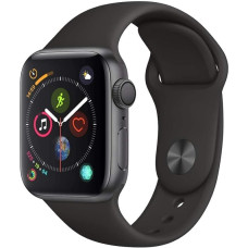 Apple Watch Series 4 44 mm (GPS) - alumiiniumist korpus Space Grey Black Sports Strap (uuenenud)