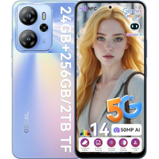 OSCAL Tiger 13 5G mobiiltelefon ilma lepinguta Gemini AI 24GB + 256GB/2TB, Android 14 nutitelefon ilma lepinguta 90Hz 6,67-tolline HD+, 50MP AI-kaamera, 4K-video, 18W kiirlaadimine/5000mAh, Face ID
