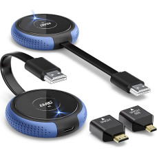 HDMI traadita saatja ja vastuvõtja - AIMIBO HDMI raadiosaatja 4K/5G saatja ja vastuvõtja, 100FT/30M ekraani ülekanne sülearvutist/kaamerast/televisiooniboksist monitorile/projektorile