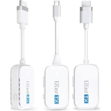 EZCast juhtmevaba HDMI saatja ja vastuvõtja komplekt Kaks saatjat (C-tüüpi ja HDMI) Ultra madala latentsusega Plug & Play sülearvuti/arvuti ja teleri/projektori vahel.