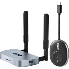 USB C kuni HDMI traadita saatja ja vastuvõtja toetab 8 TXS kuni 1 RX äri ja kodu jaoks, Lemorele 5G/2.4G 50M HDMI traadita laiendaja video striimimiseks sülearvutist/MaBookist/Chrombookist HDTV-sse