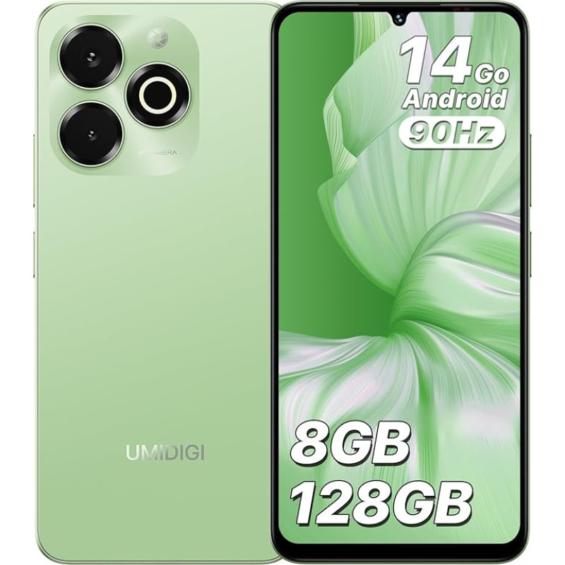UMIDIGI G9x mobiiltelefon, Android 14 Go nutitelefon ilma lepinguta, 8(4+4) + 128GB/1TB TF mobiiltelefon odavalt, 6,75-tolline HD + 90Hz Simlock-free mobiiltelefonid, 5000mAh, Octa Core, Dual SIM 4G/Face ID