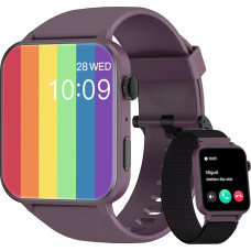 Blackview Smartwatch Naised Mehed 1,85-tolline spordikell koos helistamise ja kõnedele vastamisega, spordikell, 100+ spordirežiimi, sammuloendur, unemõõtja, südame löögisageduse mõõtmine, nutikell, Fitness Tracker Android iOS-le