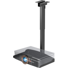 PUTORSEN projektorihoidik, reguleeritava kõrgusega projektori lakke või seinale paigaldamine ilma puurimata, varjatud kaablijuhtimine, mahutab kuni 10 kg, must