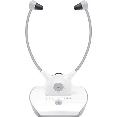 APH100 traadita kõrvaklapid telerile, 2,4 GHz TV kõrvaklapid traadita eakatele (3,5 mm AUX, RCA, sisaldab 2 patareid ja kaks komplekti kõrvaklappe)