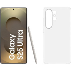 Samsung Galaxy S25 Ultra AI nutitelefon Galaxy AI-ga, 12 GB RAM, 512 GB mälu, titaanhall, läbipaistev ümbris