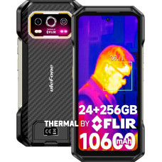 Ulefone Armor 27T välitingimustes kasutatav mobiiltelefon ilma lepinguta koos soojuskaameraga, 24GB + 256GB/SD 2TB välitingimustes kasutatav nutitelefon IP68K veekindel Android 14, 10600mAh, 64MP kaamera 6,78-tolline FHD+, 4G Dual