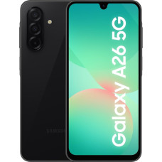 Samsung Galaxy A26 5G AI nutitelefon ilma lepinguta, Simlock-vaba AI mobiiltelefon Androidiga, 6 GB RAM, 128 GB mälu, 50 MP kaamera, must