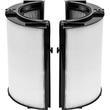 2-in-1 asendusfilter, mis ühildub Dysoni õhupuhastiga HP04 TP04 DP04 PH04 HP09 TP09 HP07 TP07 PH03 PH01, õhupuhastaja 360° kombineeritud klaasist puhas jahe õhuniisutaja ventilaator, H13 klassi tõelise HEPAga