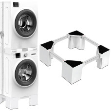 NIUXX universaalne pesumasina alus: Pesumasina aluspõhi Max 400 kg, reguleeritava laiusega 46-69 cm pesumasina alus, 16,1 cm kõrge mööbli alus vannitoa/pesuruumi jaoks.