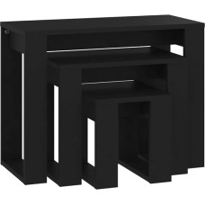 CIOURSTO 3 x pesitsuslauad, mööbli aksessuaarid, pesitsuslaud, elutuppa, magamistuppa (must)