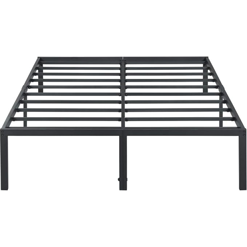 Olee sleep 45 cm tugev terasvoodi / teraslattidega raam / libisemisvastane tugi / madratsi alus / metallist voodiraam / voodi / 90 x 200 cm / kaheinimesevoodi / must / metall