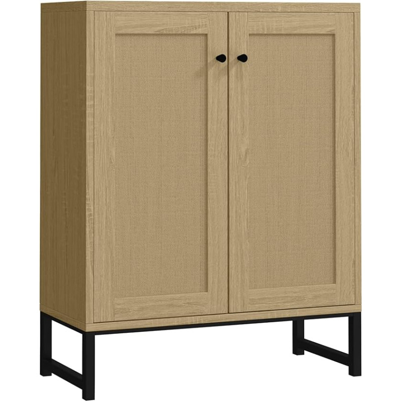 Panana rotangist kaunistatud 2 uksega hoiukapp Aktsent kabinet elutuba kabinet köögikapp buffet laud (looduslik)