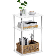 Bkemiy läbipaistev akrüül küljelaud, 3-tasandiline küljelaud elutuppa, väike öökapp, öökapp magamistuppa, kodudekoratsioon, aksent-laud, 15,7 