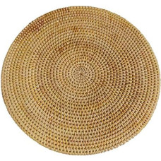 JANZU käsitsi kootud rotangist lauakomplektid, ümmargused punutud lauakomplektid, looduslikud kootud lauakomplektid söögilauale, kuumakindlad matid