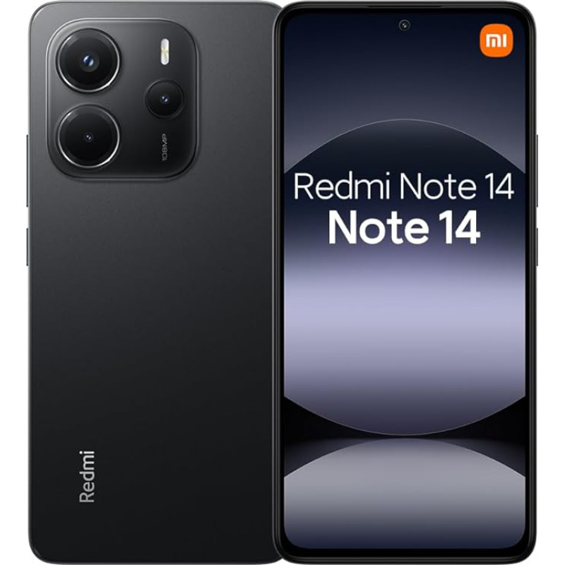 Xiaomi Redmi Note 14 6GB 128GB 108MP AI kaamera 120Hz Eye-Care ekraan EI NFC koos laadijaga Must