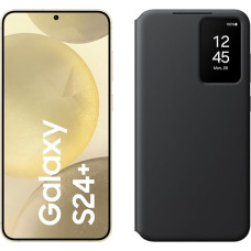 Samsung Galaxy S24+ AI nutitelefon, 12 GB RAM, 256 GB mälu, kollakas kollane, 3-aastane tootja garantii + Smart View rahakotikott, must