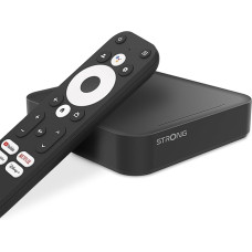 STRONG - Streaming Box Android TV 4K UHD - Leap-S3 Ultimate - 2 kuud Zattoo - sisseehitatud Chromecast - Google Voice Assistant - Dolby Atmos & Vision - Google Play, Netflix, Prime Video ja muud programmid.