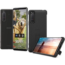Sony Xperia 5 II 5G nutitelefon (15,5 cm (6,1 tolli) 21:9 CinemaWide FHD+ HDR OLED ekraan, kolmekordne kaamerasüsteem, Android 12, SIM-vaba, 8 GB RAM, 128 GB mälu) koos ümbrisega must, XQAS52C0B-AMA.YD