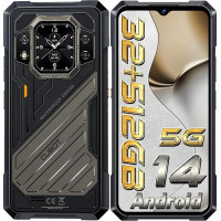 CUBOT Kingkong X (2024) Välitingimustes kasutatav mobiiltelefon 5G - Android 14 Välitingimustes kasutatav nutitelefon ilma lepinguta, 32GB + 512GB/1TB ehitusplatsil kasutatav mobiiltelefon, 2.4K 6.58-tolline FHD+ &1.85-tolline ekraan, 10200mAh