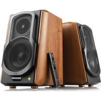 Edifier S1000MKII 2.0 Audiophile aktiivne riiulikõlar, 120 vati kõlar, Bluetooth 5.0 aptX HD-ga, optiline sisend, aktiivne monitoorne lähiväljakõlar D-klassi võimendiga, puit