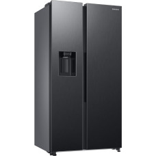 Samsung Side-by-Side külmik koos sügavkülmikuga, 178 cm, 635 l, AI energiarežiim, vee- ja jäädosaator, No Frost+, Premium Black Steel, RS6GA854CB1/EG