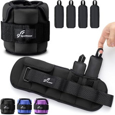 Sportneer Reguleeritavad pahkluude raskused: Täiustatud reguleeritavad jalaraskused, kaalumansetid jõusaalis, fitness, treening, 1-5 naela ühe pahkluu kohta, 1-10 naela paari kohta