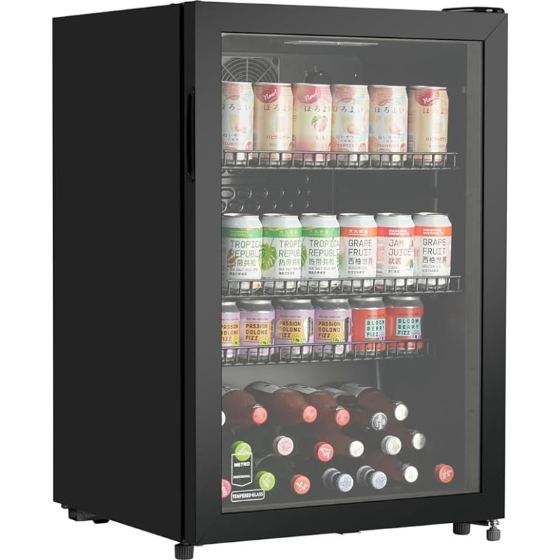 METRO Professional GSC2125B Drinks Refrigerator, 54.5 x 54 x 84 cm, 118 L, Black