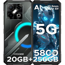 DOOGEE Blade GT Play 5G välitingimustes kasutatav mobiiltelefon ilma lepinguta, LED valgusefektiga, Dimensity 7025, 20GB + 256GB/2TB TF, 6,72-tolline FHD + 120Hz Ultra Thin Outdoor Smartphone, 50MP / sõrmejälg / näotuvastuse tuvastamine