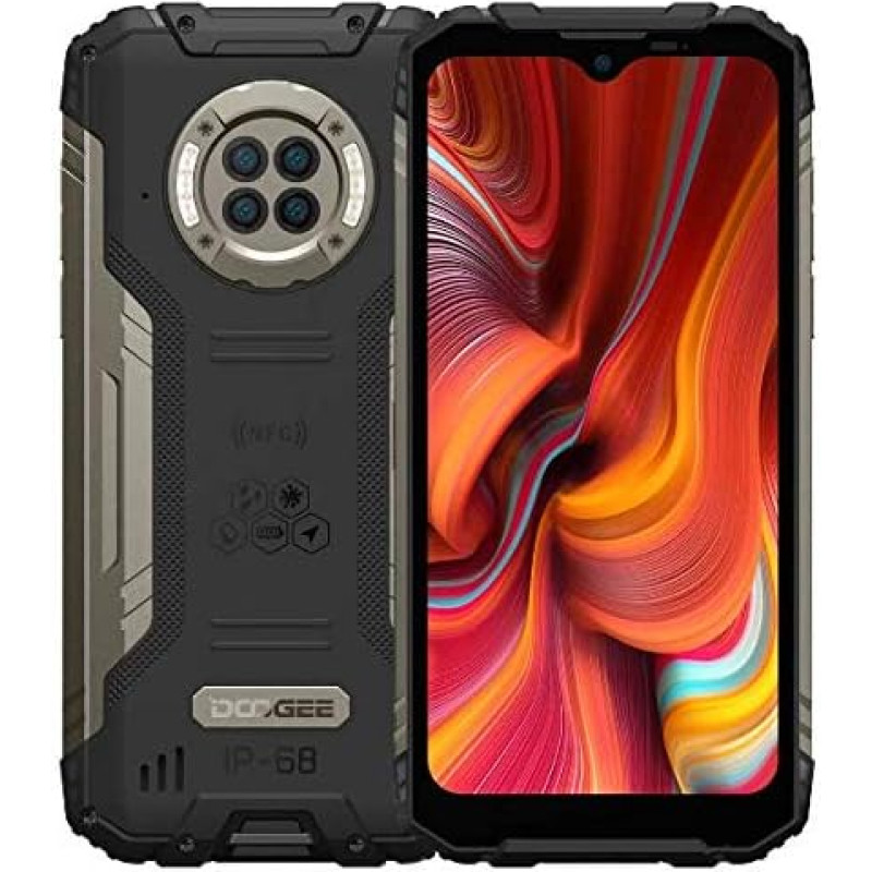 Doogee S96 Pro IR Night Vision Outdoor nutitelefon ilma lepinguta, Helio G90 Octa Core 8GB RAM 128GB ROM, 48MP Quad Camera (20MP Infrared), 6.22 Inch IP68 mobiiltelefon 6350mAh aku (juhtmevaba laadimine) NFC