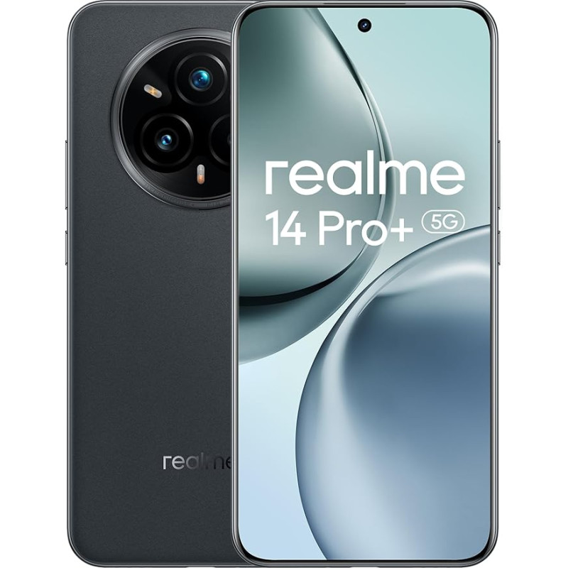 realme 14 Pro+ nutitelefon 5g, 8 + 256GB, hall, Sony 3X Periscope OIS AI kaamera, külmatundlik värvimuutuv disain, 5260 mAh aku, IP66/68/69, 120Hz silmakaitse ekraan, Amazon eksklusiivne (nr.
