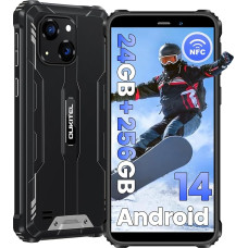 OUKITEL WP32Pro välitingimustes kasutatav mobiiltelefon ilma lepinguta, Android 14 Octa-Core odav nutitelefon, 6300 mAh aku, 6-tolline HD+ ekraan, 24 GB + 256 GB nutitelefon 4G, IP68 veekindel, 5 + 20 MP kaamera,