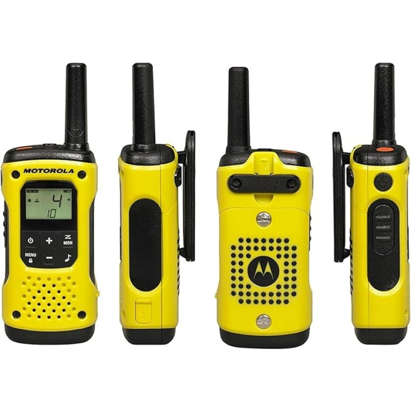 Motorola Tlkr T92 H2O PMR446 2-Way Walkie Talkie veekindel raadio neljakomplekt reisikottidega