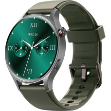 Meeste ümmargune nutikell koos telefoni funktsiooniga 1,32-tolline AMOLED-ekraan, spordikell 110+ spordirežiimiga ja 3ATM, kellad naised mehed iOS / Android sammuloenduriga koos südame löögisageduse monitoriga / SpO2 / une