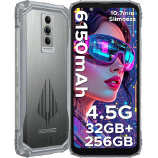 DOOGEE Blade 10 Pro Energy Android 15 välitelefoni ilma lepinguta, 32GB + 256GB + 2TB välitelefoni, 4.5G Dual SIM, 50MP Widevine L1, 6580mAh välitelefoni, 6.56 tolli 90Hz, Octa
