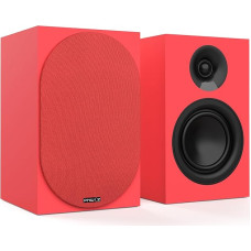 PNWCZ 5,25-tollised passiivsed raamaturiiuli kõlarid avokaado rohelises toonis - eemaldatava magnetilise kaitseruuduga (Premium puidust korpus, HiFi heli) (punane) Nõuab kasutamiseks võimendit või vastuvõtjat.