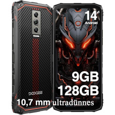 DOOGEE Blade 10 väljas mobiiltelefon Android 14, 10,7 mm Ultra Thin, 128GB/2TB TF Outdoor Smartphone, 90Hz IPS 6,56 tolli HD+, 5150mAh, 16MP + 8MP Morpho Camera, 3 kaardipesa / Dual 4G SIM/NFC/FaceID