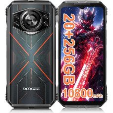 DOOGEE S Cyber Android 14 Välitingimustes kasutatav mobiiltelefon 10800 mAh, 20 GB (8 + 12) + 256 GB Välitingimustes kasutatav nutitelefon ilma lepinguta 6,6-tolline FHD+ Octa-Core 50MP + 16MP veekindel ehitusplatsil kasutatav mobiiltelefon 4G