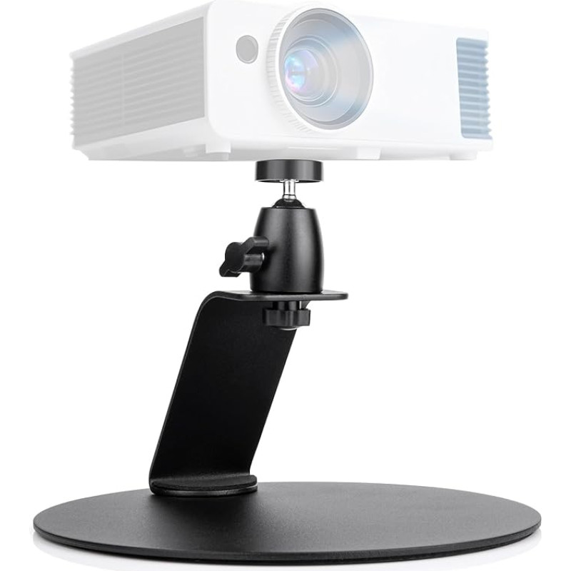 OJTOJT Desktop Projector Stand, 360 ° pööratav laua projektori statiiv koos 1/4-tollise kruviliidese projektori kinnitusega miniprojektoritele, kaameramonitorile (B)