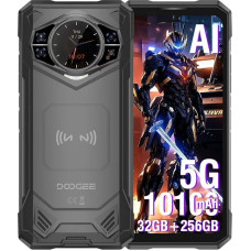 DOOGEE S200 X 5G välitelefon ilma lepinguta, 6,72-tolline FHD + 120GHz ekraan, 32GB RAM + 512GB ROM, 100MP + 20MP öönägemisega AI-kaamera, NFC, 1,32-tolline AMOLED-ekraan tagant robustne, Android 14