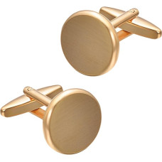 Asienice mansetinööbid Meeste kuldne matt ümmargune mansetinööbid Ehted tantsupidu äri mansetinööbid