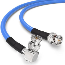 Superbat SDI kaabel 3G/6G/12G BNC RG6 kaabel 15 m SDI videokaabel 75ohm BNC mees-mehe-mehe õige nurga koaksiaalkaabel kaamera CCTV monitor SDI konverter toetab HD-SDI/3G-SDI/6G-SDI/12G-SDI