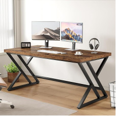 LVB kaasaegne arvutilaua tööstuslik kodukontor koos hoiuruumiga metallist puidust töölaud õppetöö arvutilaua magamistuppa Lihtne mängulaua rustikaalne pruun