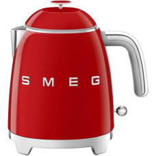 Smeg, KLF05RDEU Väike veekeetja 0,8 L, roostevabast terasest filter, turvakatkestus, veetaseme näidik, libisemisvastane alus ja integreeritud kaablikomplekt, võimsus 1400 W, punane