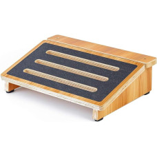 StrongTek Footrest Desk tarvikud kallutatud libisemisvastane puidust jalahoob seisvate töölaudade jaoks kehahoiaku korrigeerimiseks, kaasaskantav ergonoomiline jalahoidja PC mängimiseks või tööks