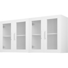 VEVOR seinakapp pesuruumi riidekapile, 2-astmeline seinale riputatav kapp (72,6 kg kandevõime / 30,5 x 61 x 61 cm üksik) 4 uksega, riidekapi korraldaja reguleeritava riiuliga, köögi garaaži jaoks