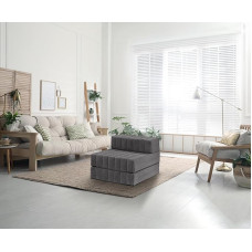 Traumnacht tool/külalistetool madrats kvaliteetselt tikitud Sawana kattega, eemaldatav kate, pestav, lamamispind 70 x 200 cm, hall, toodetud Saksa kvaliteedistandardi järgi.