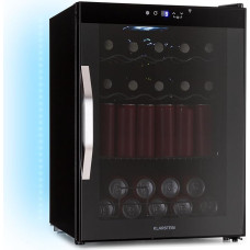 Klarstein Coachella 60 joogikülmik - 60 l joogikülmik WiFi, klaasuks, LED-valgustus, 3-18°C, 3 metallriiulit, tasakaalustatud valgus, energiatõhusus E, must