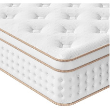 Vesgantti madrats H3 külma vahuga madrats, 26 cm kõrgune taskujoodiga madrats, Öko-Tex sertifitseeritud, ortopeediline vedrumadrats, ergonoomiline rullmadrats, keskmise tugevusega, 160 x 200 cm.