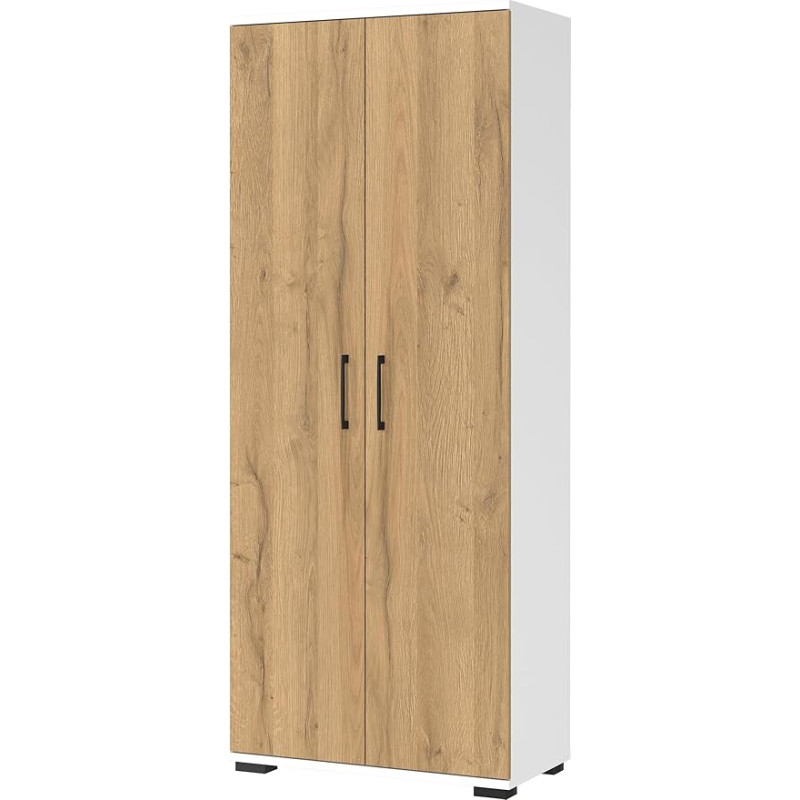 Germania 4250-559 GW-Profi viilukapp valge Grandson Oak Nb metallist käepidemetega 80 x 200 x 40 cm (B x K x S)